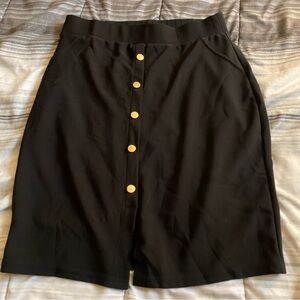 Black Knee Length Skirt